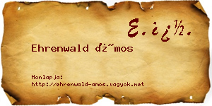 Ehrenwald Ámos névjegykártya